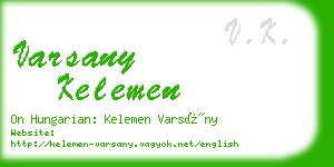 varsany kelemen business card